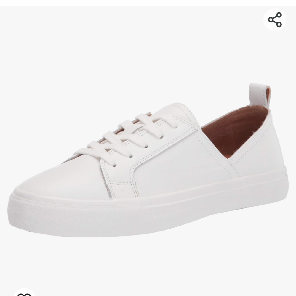 - Lucky Brand Dansbey white leather court sneakers